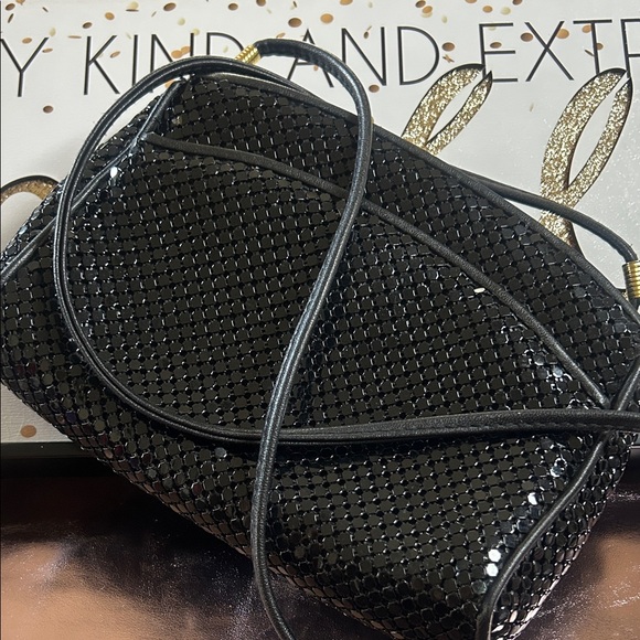 Whiting & Davis Black Mesh Cosmetic Bag #5600 - Picture 2 of 7